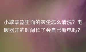 小取暖器里面的灰尘怎么清洗？电暖器开的时间长了会自己断电吗？