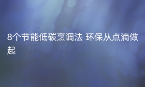 8个节能低碳烹调法 环保从点滴做起